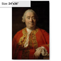 Adam Smith metal print on a plain backdrop in size 24"x36".