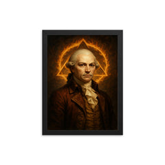 Adam Weishaupt framed print on a plain backdrop in size 12"x16".