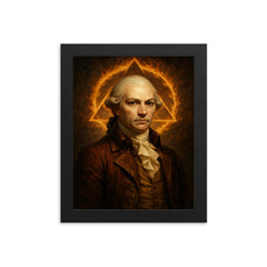 Adam Weishaupt framed print on a plain backdrop in size 8"x10".