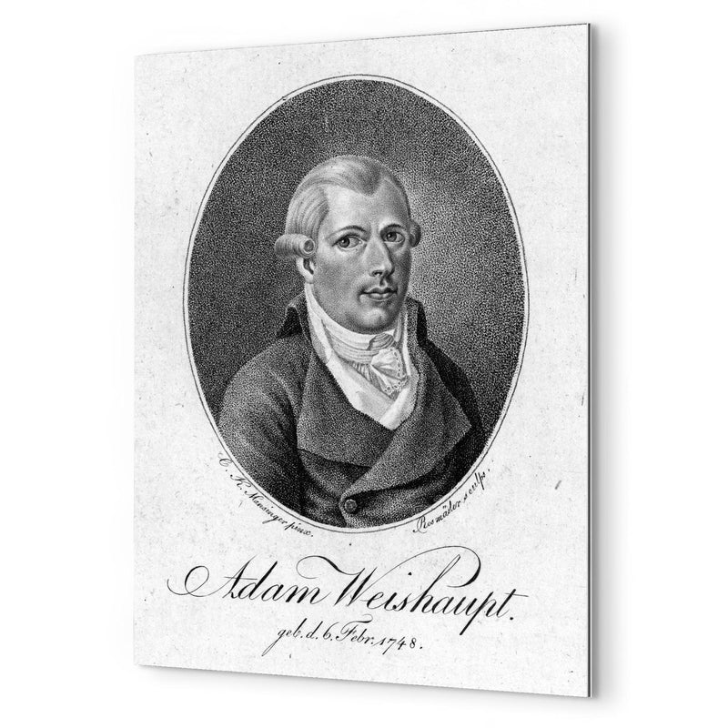 Adam Weishaupt metal print mockup