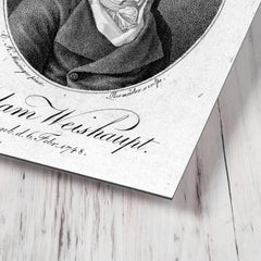 Adam Weishaupt metal print mockup