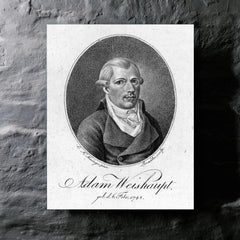 Adam Weishaupt metal print mockup