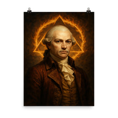 Adam Weishaupt poster on a plain backdrop in size 8"x10".