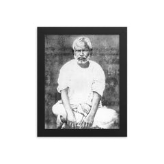 Adbhutananda framed print on a plain backdrop in size 8"x10".