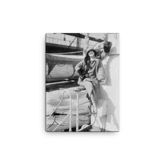 Adele Astaire canvas print on a plain backdrop in size 12"x16".