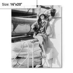 Adele Astaire metal print on a plain backdrop in size 16"x20".