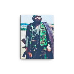 Adem Jashari canvas print on a plain backdrop in size 12"x16".