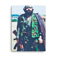 Adem Jashari canvas print on a plain backdrop in size 18"x24".