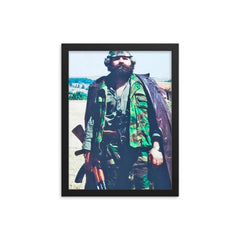 Adem Jashari framed print on a plain backdrop in size 12"x16".