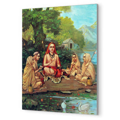 Adi Shankara metal print mockup