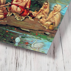 Adi Shankara metal print mockup