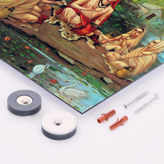 Adi Shankara metal print mockup