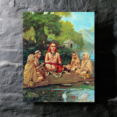 Adi Shankara metal print mockup
