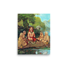 Adi Shankara poster on a plain backdrop in size 8"x10".