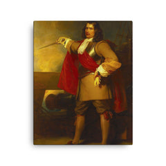 Admiral Robert Blake canvas print on a plain backdrop in size 16"x20".