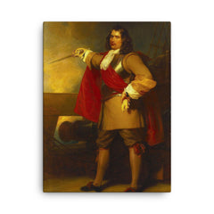 Admiral Robert Blake canvas print on a plain backdrop in size 18"x24".