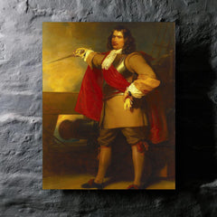 Admiral Robert Blake metal print mockup