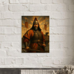 Admiral Yi Sun sin before turtle ships metal print mockup