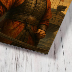 Admiral Yi Sun sin before turtle ships metal print mockup