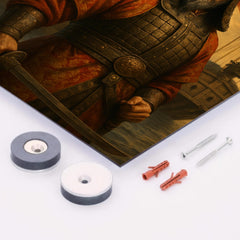 Admiral Yi Sun sin before turtle ships metal print mockup