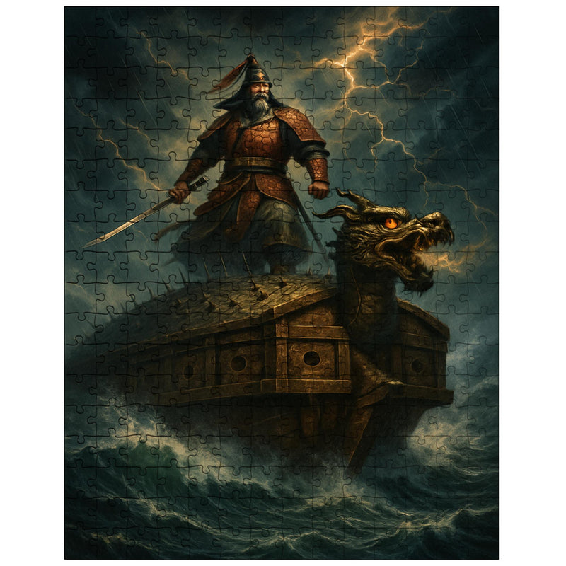 Admiral Yi Sun sin turtle ship storm jigsaw puzzle
