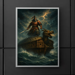 Admiral Yi Sun sin turtle ship storm poster 5