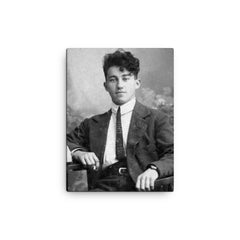 Adolf Dassler canvas print on a plain backdrop in size 12"x16".