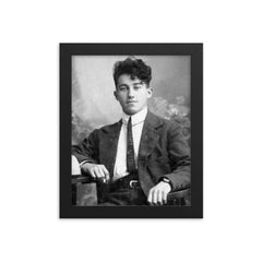 Adolf Dassler framed print on a plain backdrop in size 8"x10".