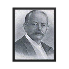 Adolf Engler framed print on a plain backdrop in size 16"x20".