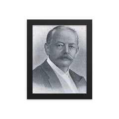 Adolf Engler framed print on a plain backdrop in size 8"x10".