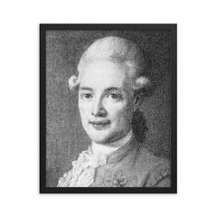 Adolf Ludvig Hamilton framed print on a plain backdrop in size 16"x20".