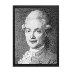 Adolf Ludvig Hamilton framed print on a plain backdrop in size 18"x24".