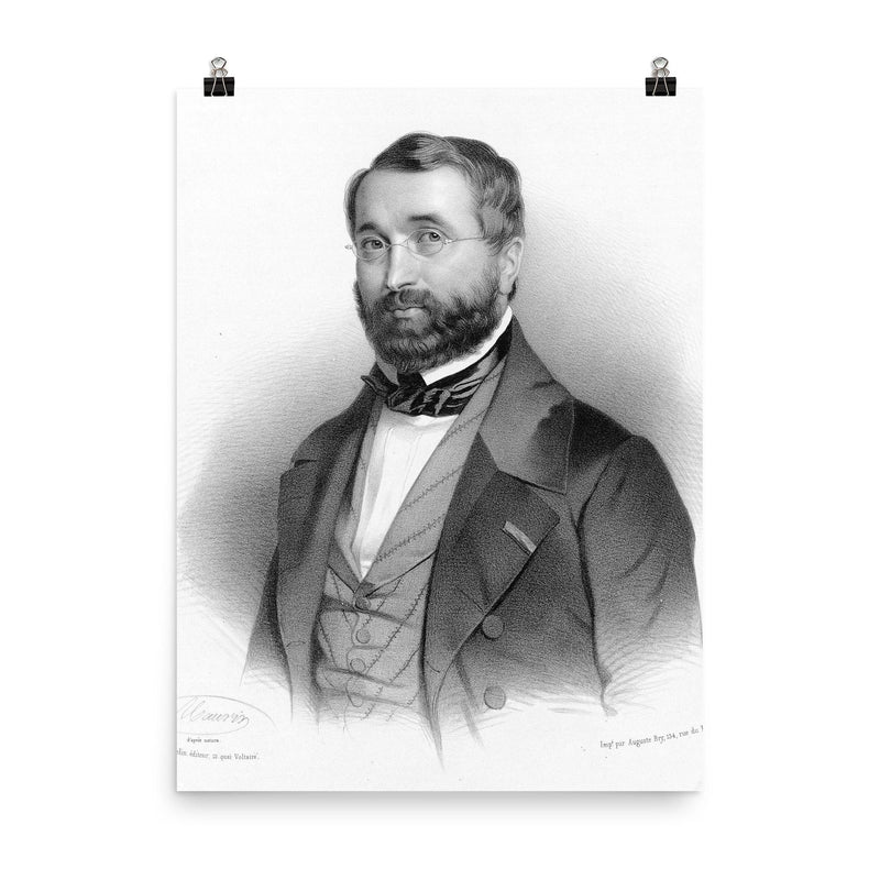 Adolphe Adam official portrait by Maurin, 1840 poster on a plain backdrop in size 8