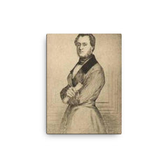 Adolphe Schneider canvas print on a plain backdrop in size 12"x16".