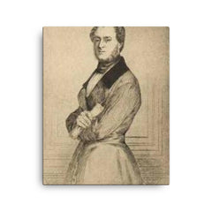 Adolphe Schneider canvas print on a plain backdrop in size 16"x20".