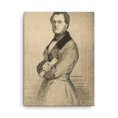 Adolphe Schneider canvas print on a plain backdrop in size 18"x24".