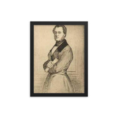 Adolphe Schneider framed print on a plain backdrop in size 12"x16".
