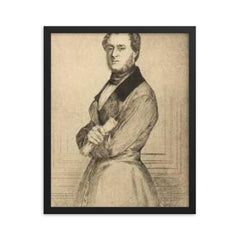 Adolphe Schneider framed print on a plain backdrop in size 16"x20".