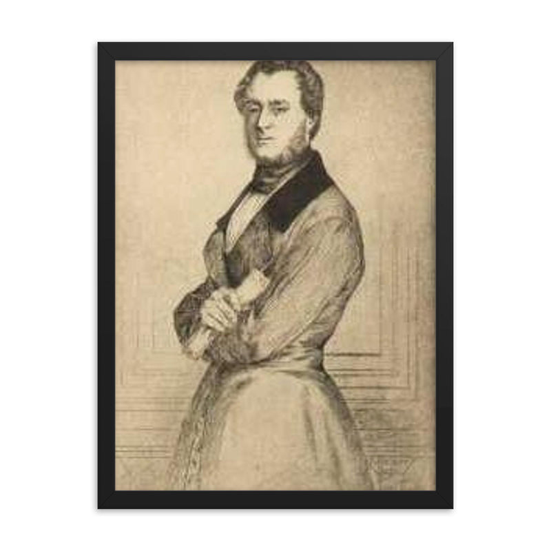 Adolphe Schneider framed print on a plain backdrop in size 18