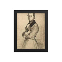 Adolphe Schneider framed print on a plain backdrop in size 8"x10".