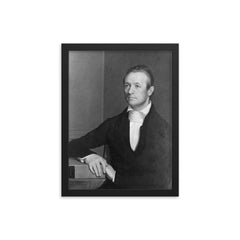 Adoniram Judson framed print on a plain backdrop in size 12"x16".