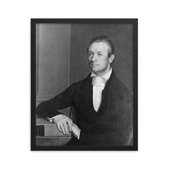 Adoniram Judson framed print on a plain backdrop in size 16"x20".