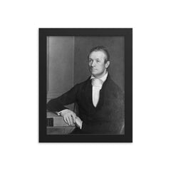 Adoniram Judson framed print on a plain backdrop in size 8"x10".