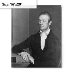 Adoniram Judson metal print on a plain backdrop in size 16"x20".
