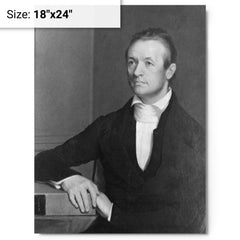Adoniram Judson metal print on a plain backdrop in size 18"x24".