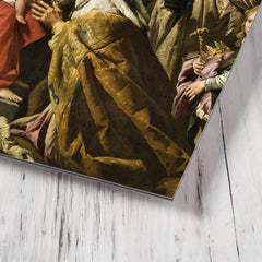 Adoration of the Magi by Matthias Stom metal print mockup