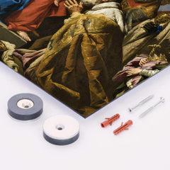 Adoration of the Magi by Matthias Stom metal print mockup