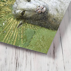 Adoration of the Mystic Lamb - The Ghent Altarpiece metal print mockup