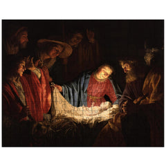 Adoration of the Shepherds by Gerard van Honthorst jigsaw puzzle