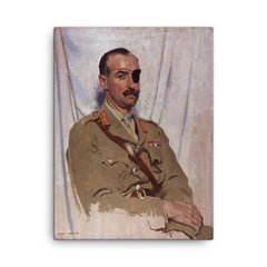 Adrian Carton de Wiart canvas print on a plain backdrop in size 18"x24".